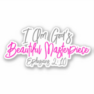 Ich bin Gottes schönes Meisterwerk Christlich Aufkleber