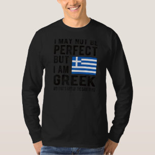 Ich bin griechische Flagge Griechenland Erbe griec T-Shirt