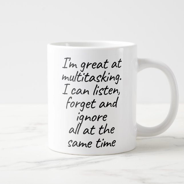Ich bin großartig im Multitasking Jumbo-Tasse (Rechts)