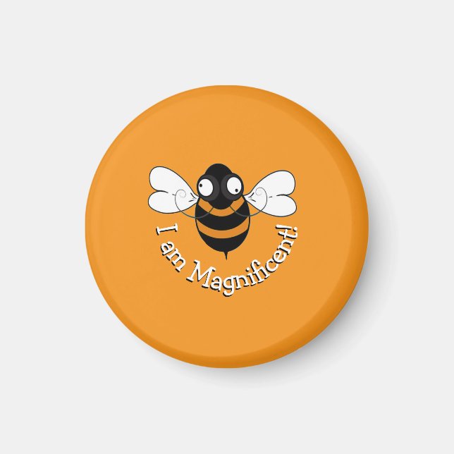 Ich bin großartig! Magnet - Orange Hintergrund (Vorne)
