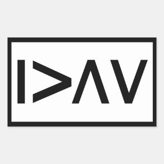 Ich bin größer als meine Höhen und Tiefen - Rechte Rechteckiger Aufkleber