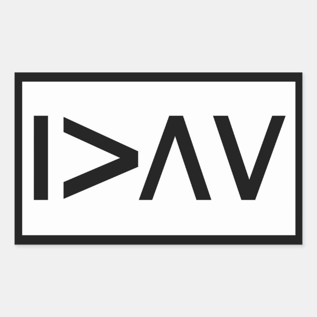 Ich bin größer als meine Höhen und Tiefen - Rechte Rechteckiger Aufkleber (Vorderseite)