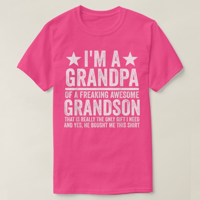 Ich bin Großvater eines grandpa-Großvaters  T-Shirt (Design vorne)