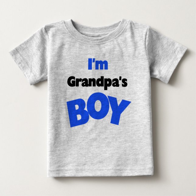 Ich bin Großvaters Junge Baby T-shirt (Vorderseite)
