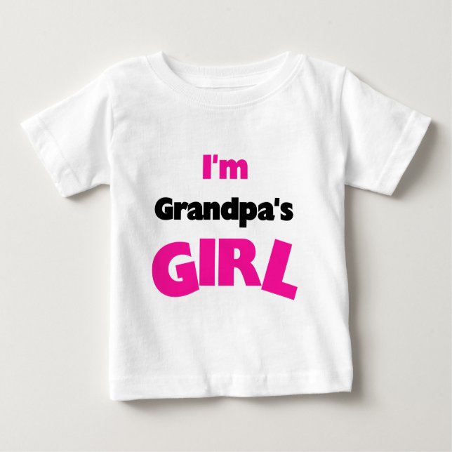 Ich bin Großvaters Mädchen Baby T-shirt (Vorderseite)