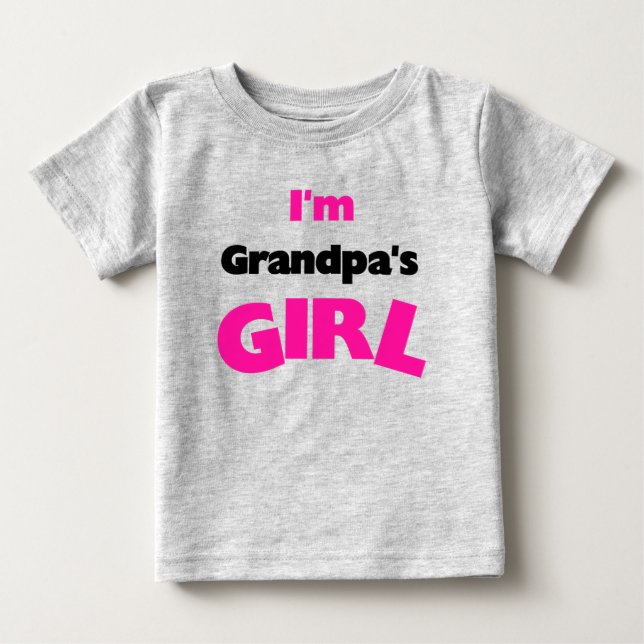 Ich bin Großvaters Mädchen Baby T-shirt (Vorderseite)