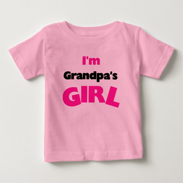 Ich bin Großvaters Mädchen Baby T-shirt (Vorderseite)