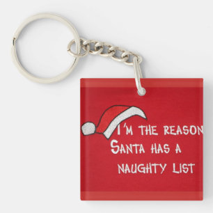 "ICH BIN GRUND FÜR DIE NAUGHTY LIST" KEY KETTE SCHLÜSSELANHÄNGER