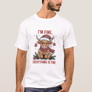 Ich bin gut alles ist eine schöne Weihnachtskühe T-Shirt