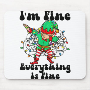Ich bin gut alles ist schöne Weihnachtsleuchten Da Mousepad