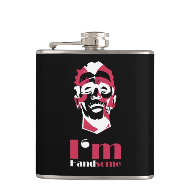 Ich bin gut aussehend abstrakten Fall-Mate iPhone  Flachmann (Vorderseite)