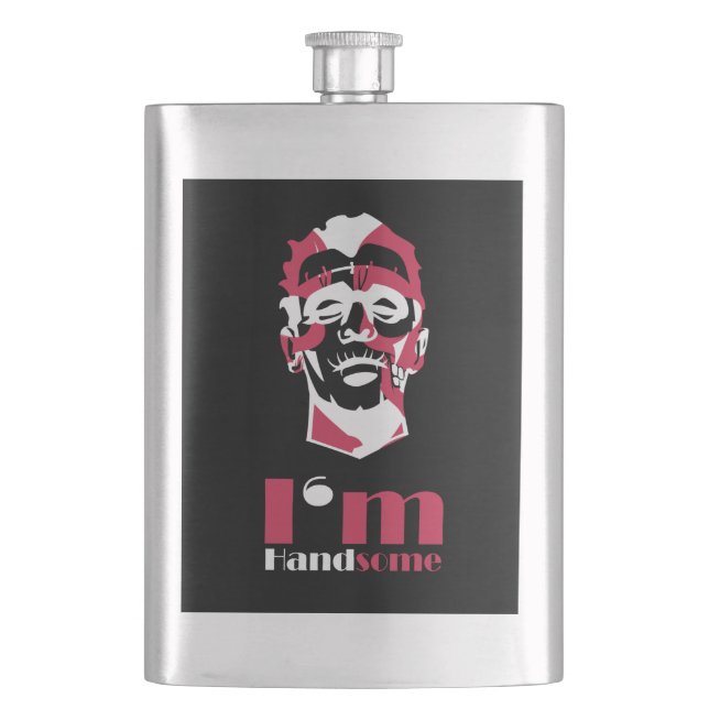 Ich bin gut aussehend abstrakten Fall-Mate iPhone  Flachmann (Vorderseite)