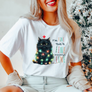 Ich bin gut" Funny Cat Weihnachten T - Shirt
