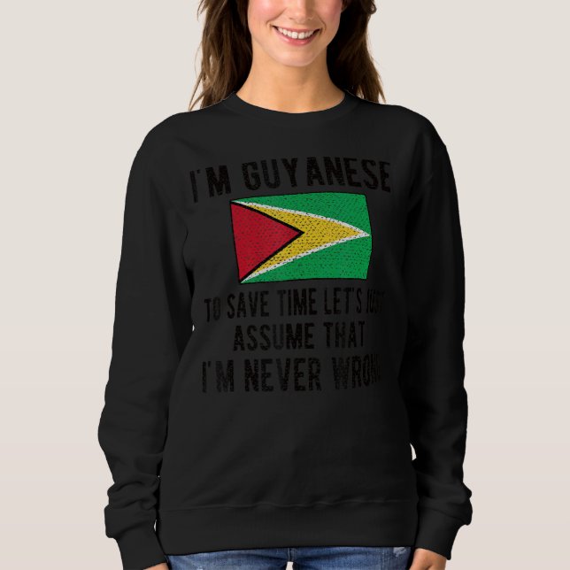 Ich bin Guyana Flag Guyana Guyana Roots Sweatshirt (Vorderseite)