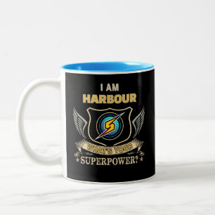 Ich bin HAFEN Was ist dein Superheldenstück Zweifarbige Tasse