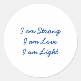 Ich bin heller Rundaufkleber Runder Aufkleber