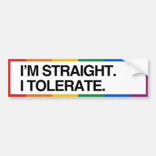 ICH BIN HETERO. ICH TOLERIERE - .png Autoaufkleber