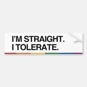 ICH BIN HETERO. ICH TOLERIERE - .png Autoaufkleber
