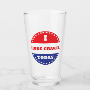 Ich bin heute auf Gravel gefahren Glas