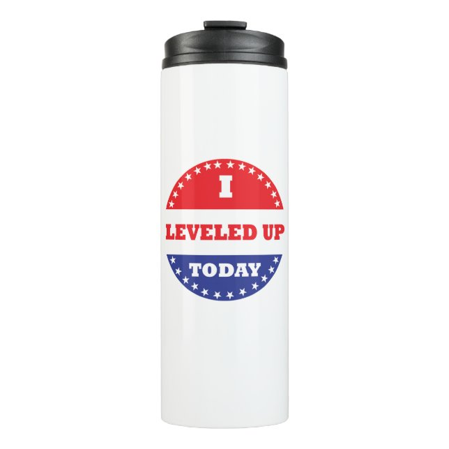 Ich bin heute aufgestiegen thermosbecher (Vorderseite)