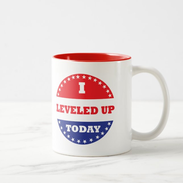 Ich bin heute aufgestiegen zweifarbige tasse (Rechts)