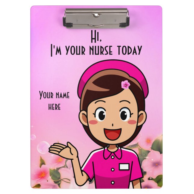 Ich bin heute deine Krankenschwester Klemmbrett (Vorderseite)