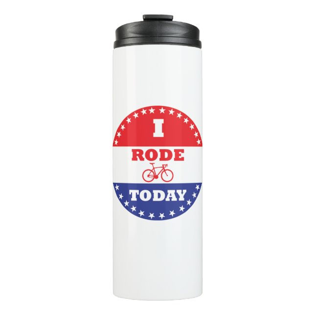 Ich bin heute gegangen thermosbecher (Vorderseite)