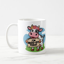Ich bin heute Moo-dy Niedliche Kaffee-Tasse für ti Kaffeetasse