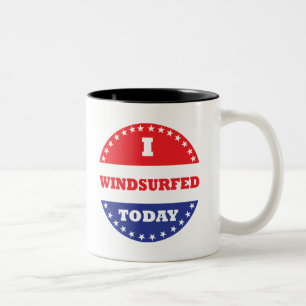 Ich bin heute windsurfen zweifarbige tasse