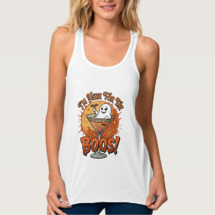 Ich bin hier Boos Halloween-Geist trinkt Spinnenne Tank Top