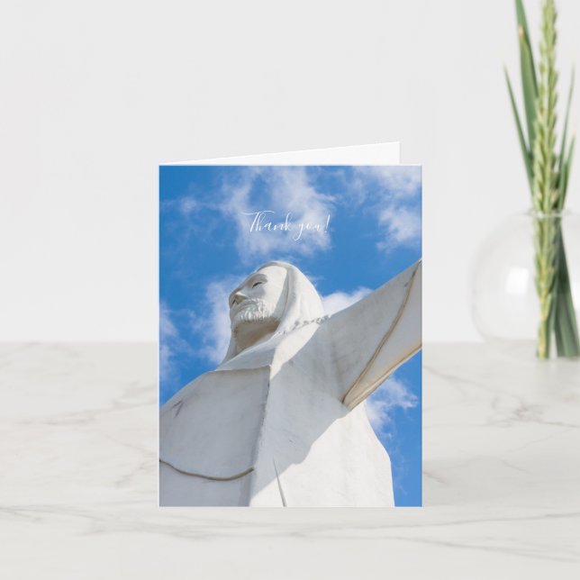 Ich bin hier Dankeschön-Karte Dankeskarte (Vorderseite)