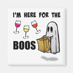 Ich bin hier für das Boos Funny Halloween Ghost Magnet