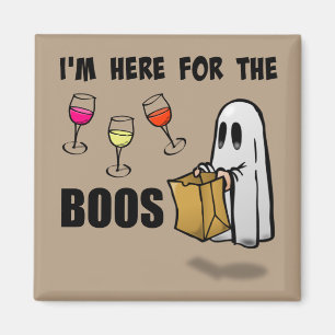 Ich bin hier für das Boos Funny Halloween Ghost Magnet