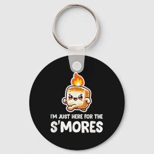 Ich bin hier für das Camping Smores Roasting Smore Schlüsselanhänger