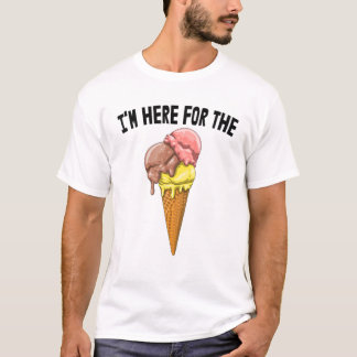 Ich bin hier für das Party der Eiscreme-Liebe T-Shirt