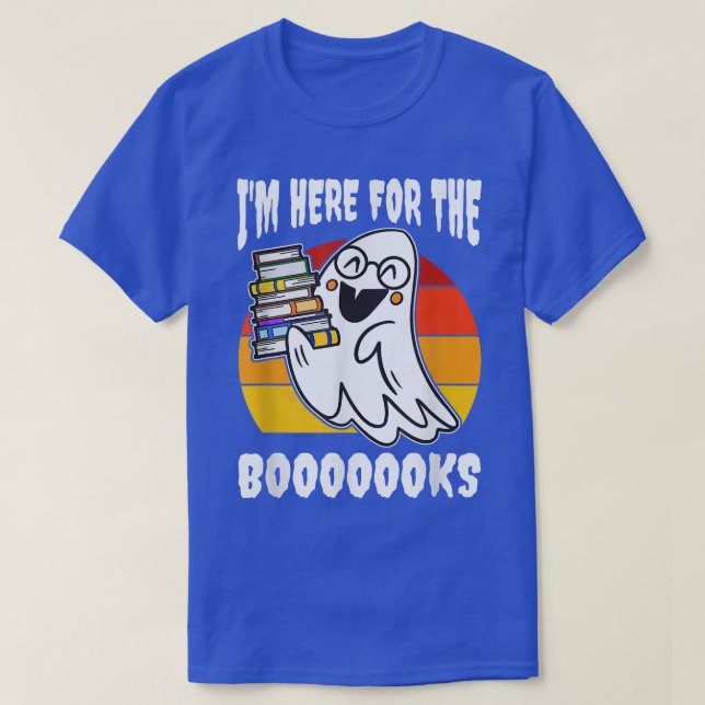 Ich bin hier für den Books Ghost Teacher Student H T-Shirt (Design vorne)