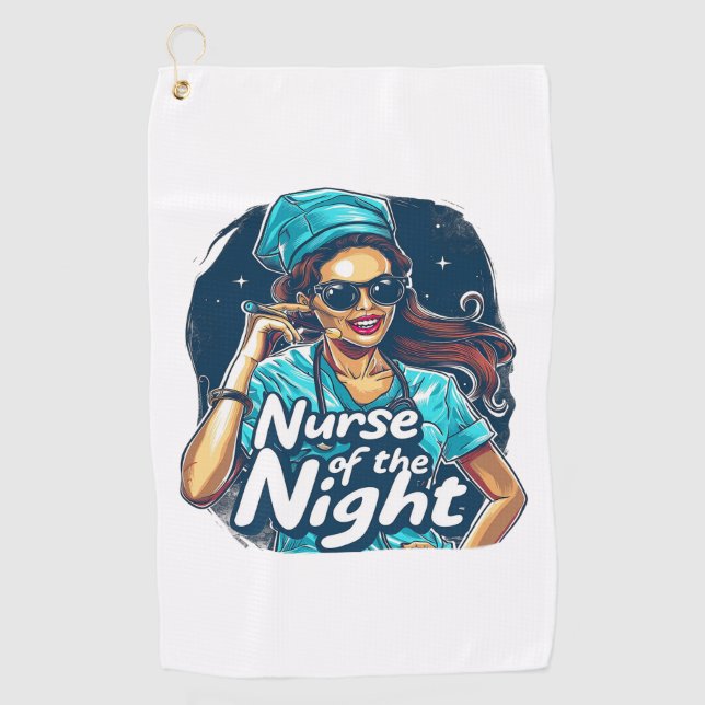 Ich bin hier für die Boos Golfhandtuch (Vorderseite)