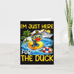 Ich bin hier für die Ente Lustige Ente Urlaubskreu Karte