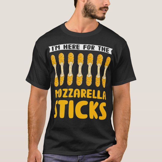 Ich bin hier für die Mozzarella Sticks Funny Food  T-Shirt (Vorderseite)