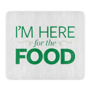 Ich bin hier für die Nahrung Schneidebrett