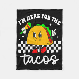 Ich bin hier für die Tacos Cinco De Mayo Kleinkind Fleecedecke