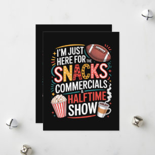 Ich bin hier für Snacks Werbespots und Halbzeit Feiertagskarte