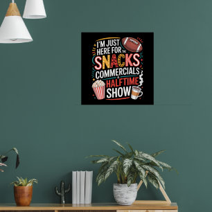 ICH BIN HIER FÜR SNACKS WERBESPOTS UND HALBZEIT POSTER