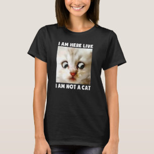 Ich bin hier, ich bin kein Katzenjurist Cat Meme T-Shirt
