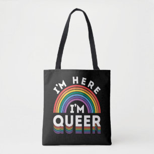 Ich bin hier, ich bin queer, LGBTQ Regenbogen schw
