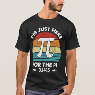 Ich bin hier nur zum Pi-Tag 3.14 Mathelehrer Junge T-Shirt