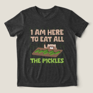 Ich bin hier, um alle eingelegten Gurken zu essen Tri-Blend Shirt