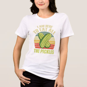 Ich bin hier, um alle Pickles zu essen Tri-Blend Shirt
