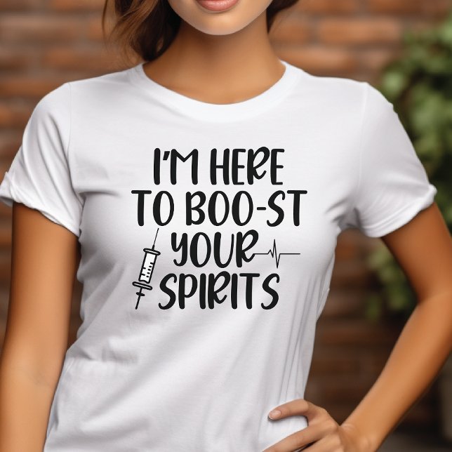 Ich bin hier, um dein SpirituosenHalloween zu koch Tri-Blend Shirt (I'm Here To Boo-st Your Spirits Halloween T-shirt)