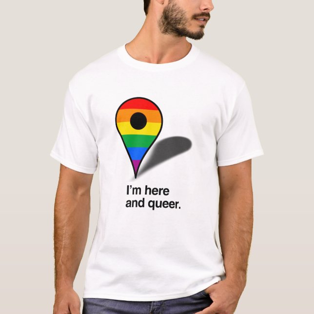 Ich bin hier und que T-Shirt (Vorderseite)